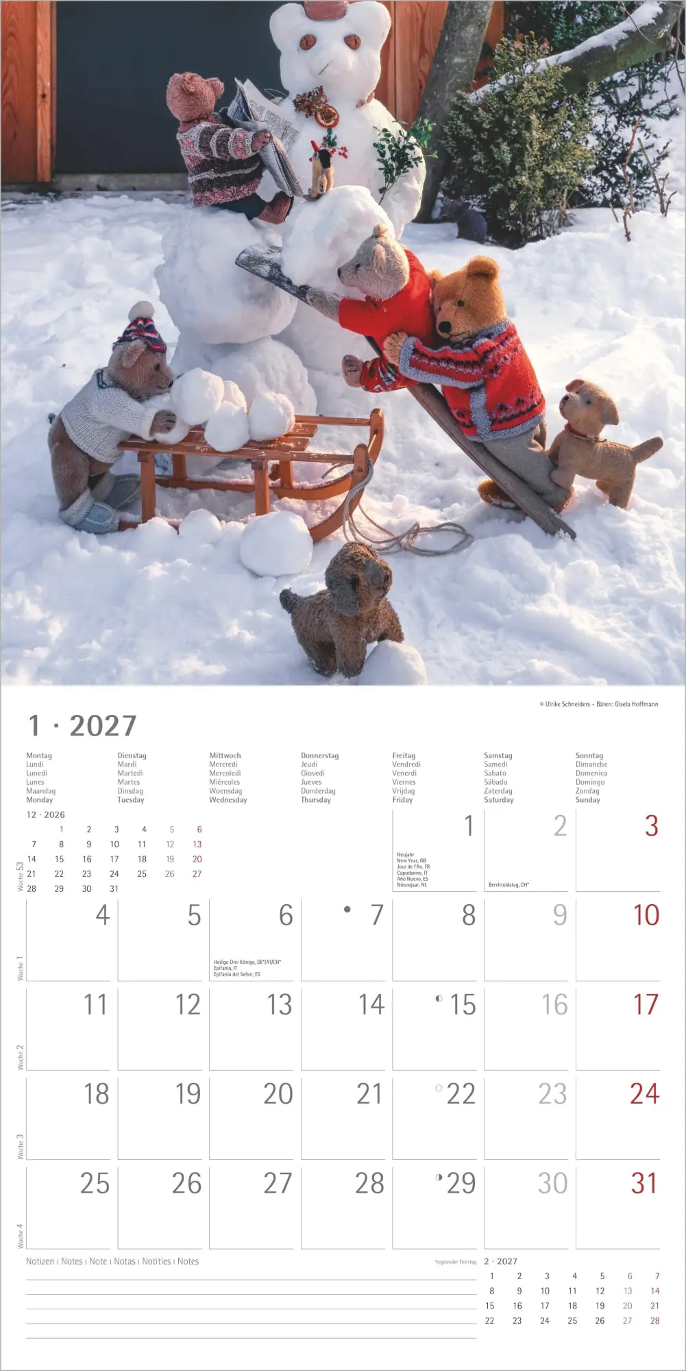 Bild: 4069095012264 | Teddy 2027 | Neumann Verlage GmbH &amp; Co KG | Kalender | 14 S. | Deutsch