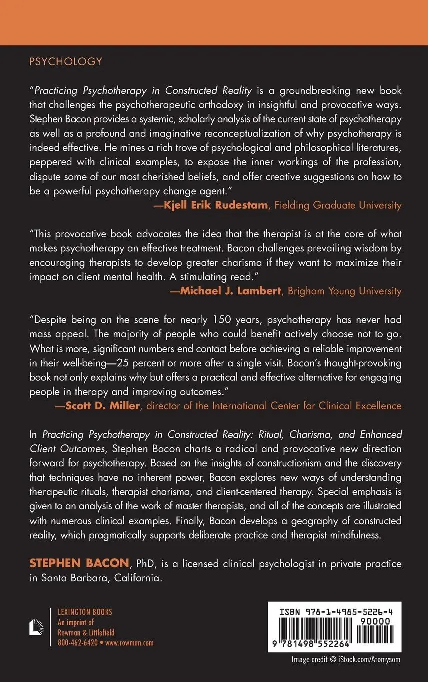 Rückseite: 9781498552264 | Practicing Psychotherapy in Constructed Reality | Stephen Bacon | Buch