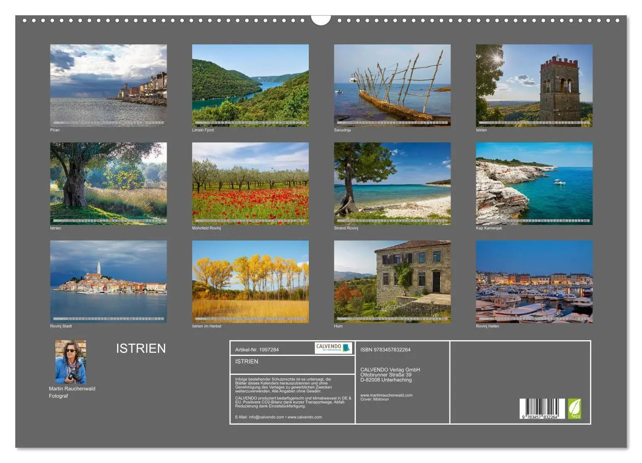 Bild: 9783457832264 | ISTRIEN (Wandkalender 2026 DIN A2 quer), CALVENDO Monatskalender