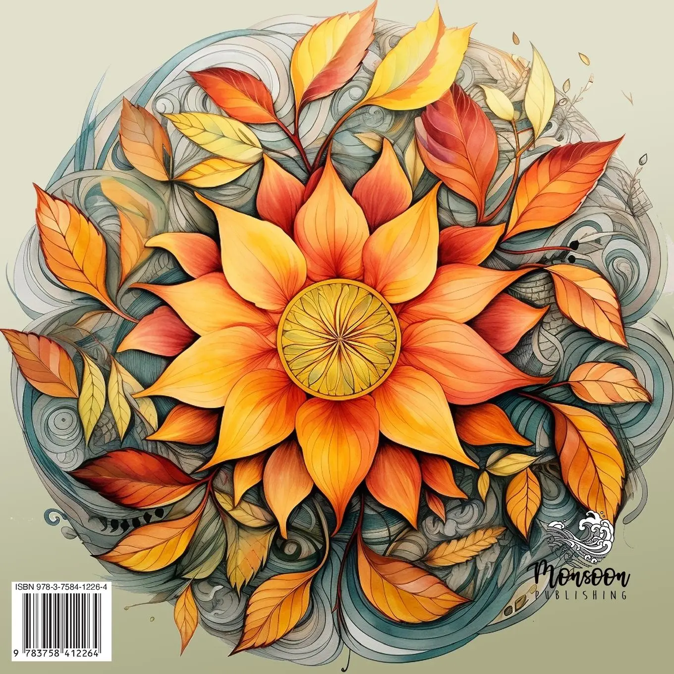 Rückseite: 9783758412264 | Autumn Mandalas Coloring Book for Adults | Monsoon Publishing | Buch