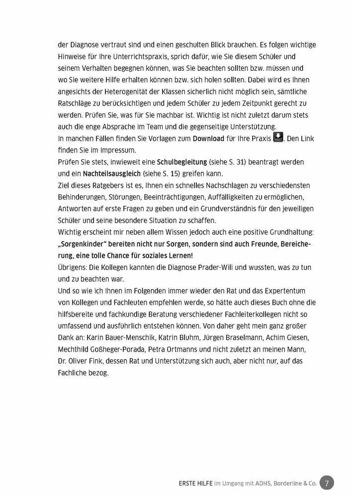 Bild: 9783834642264 | Erste Hilfe im Umgang mit ADHS, Borderline &amp; Co. | Christine Fink