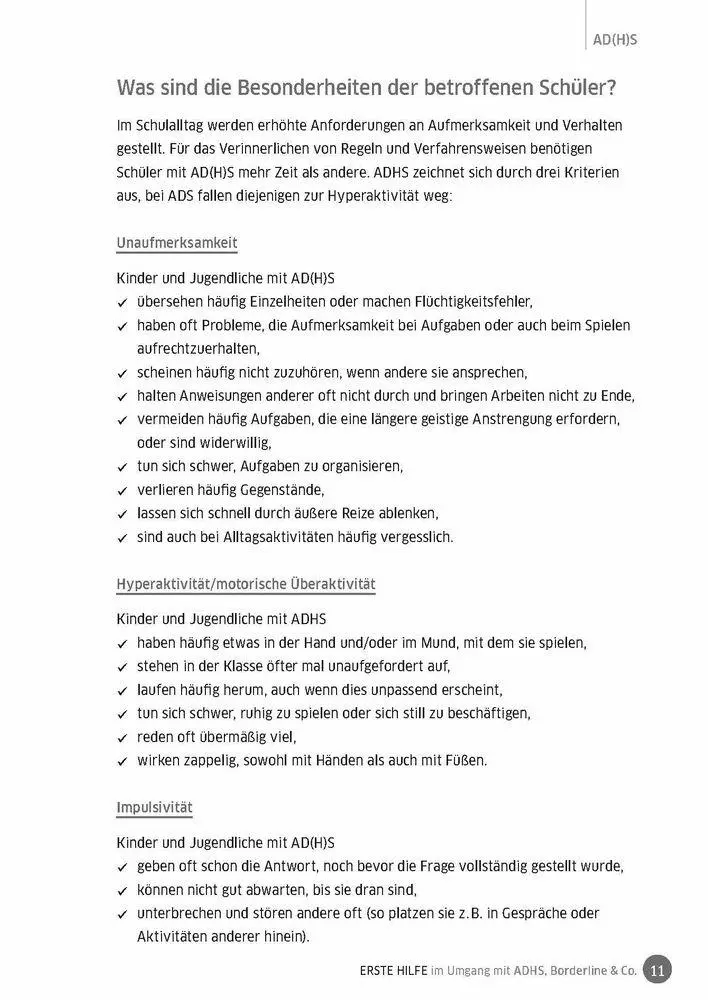Bild: 9783834642264 | Erste Hilfe im Umgang mit ADHS, Borderline &amp; Co. | Christine Fink