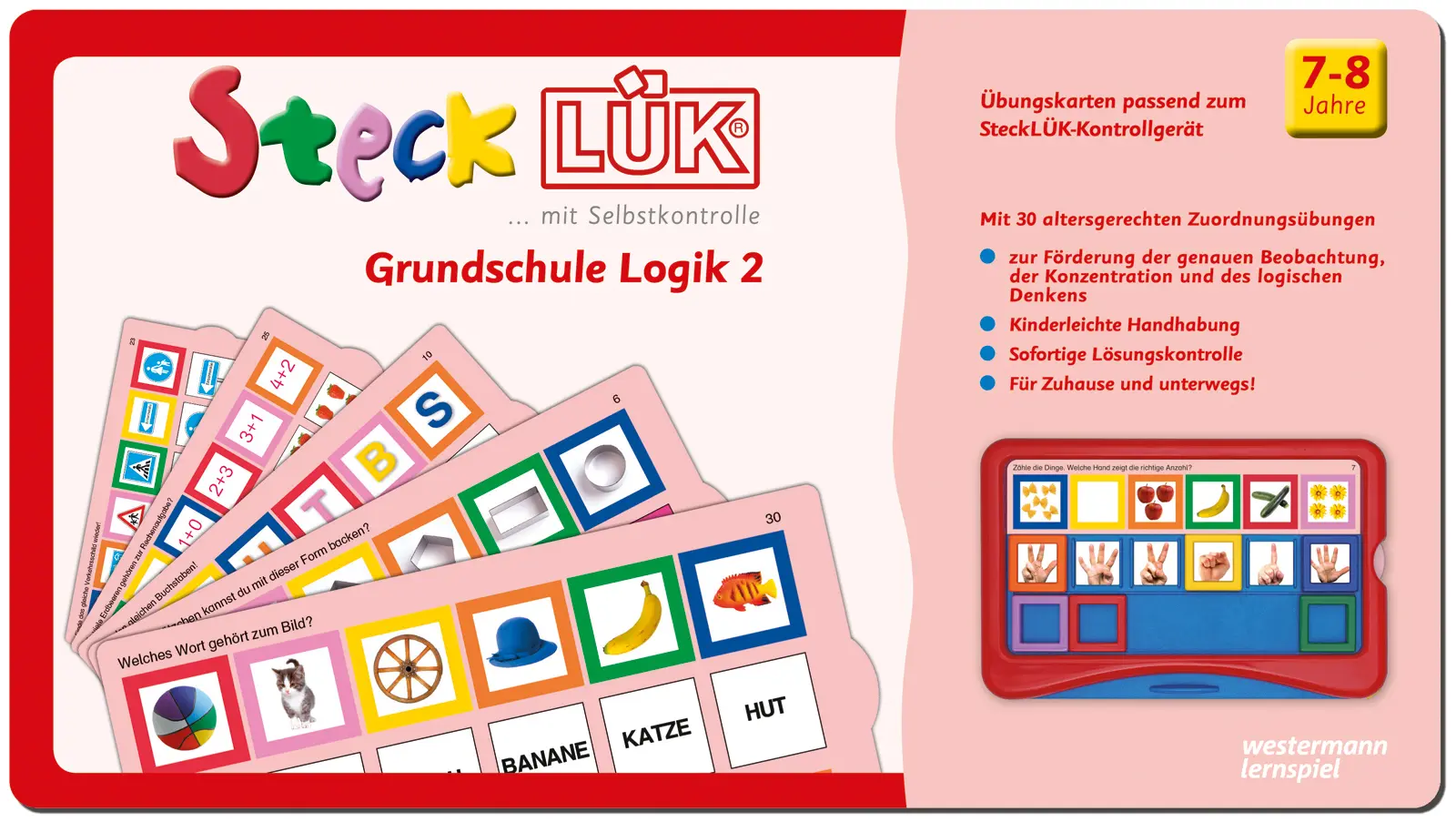 Cover: 9783837782264 | Grundschule Logik 2: Alter 7 - 8 (rot) | Lehr-, Lern-, Bildkarten