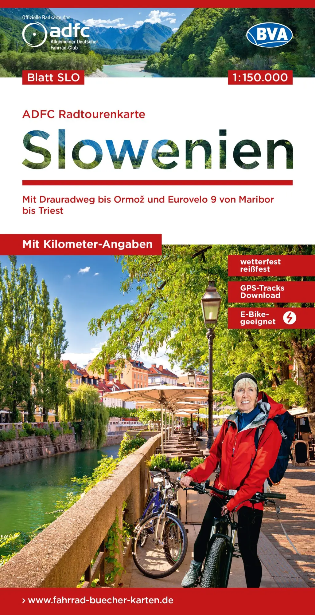 Cover: 9783969902264 | ADFC-Radtourenkarte SLO Slowenien 1:150.000, reiß- und wetterfest,...