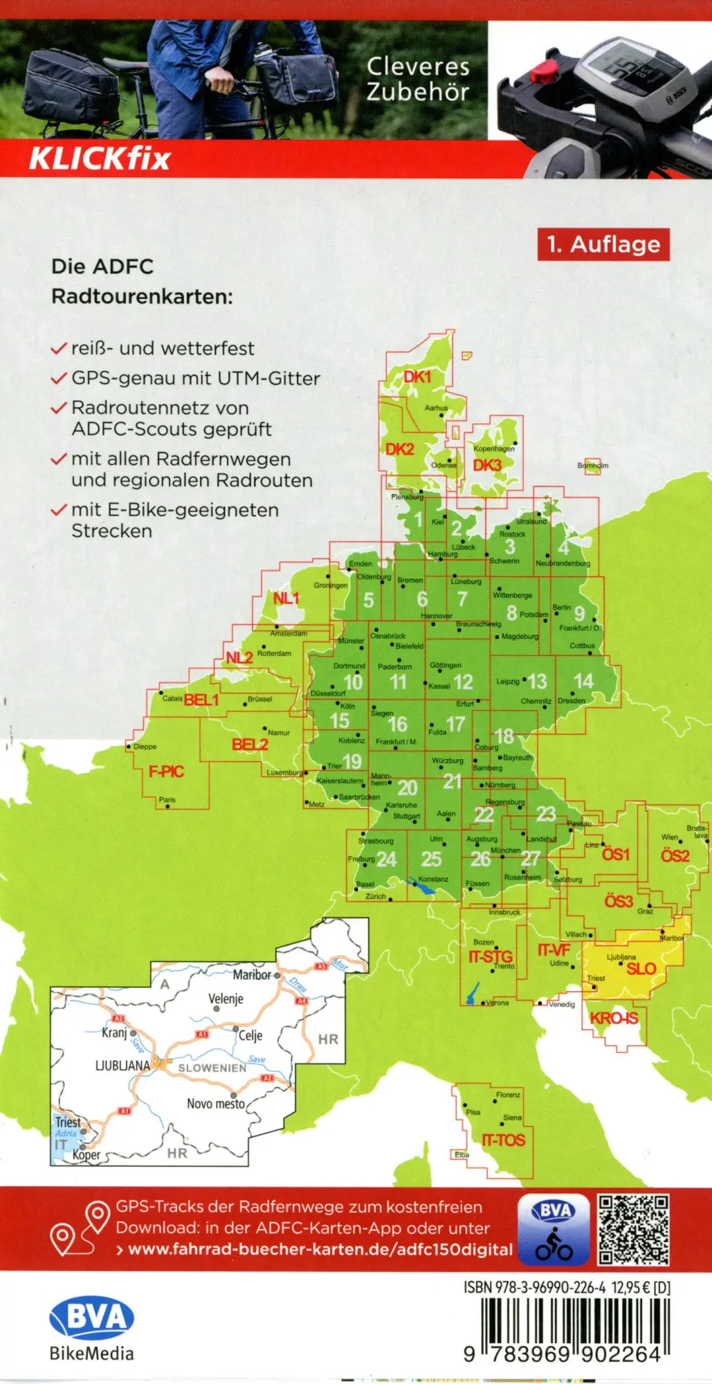 Bild: 9783969902264 | ADFC-Radtourenkarte SLO Slowenien 1:150.000, reiß- und wetterfest,...