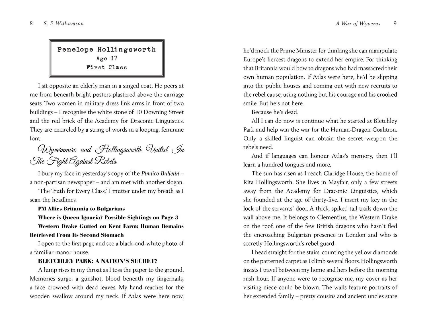 Bild: 9780008652364 | A Language of Dragons (2) - A War of Wyverns | S. F Williamson | Buch