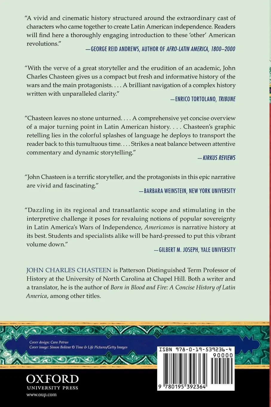 Rückseite: 9780195392364 | Americanos | Latin America's Struggle for Independence | Chasteen