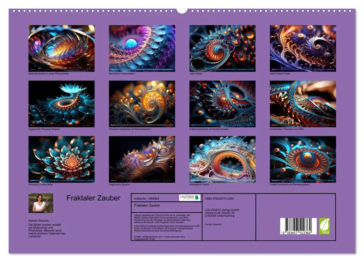 Bild: 9783457512364 | Fraktaler Zauber (hochwertiger Premium Wandkalender 2026 DIN A2...