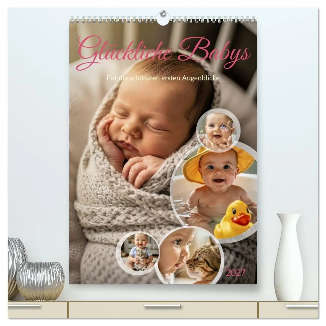 Cover: 9783516772364 | Glückliche Babys (hochwertiger Premium Wandkalender 2027 DIN A2...