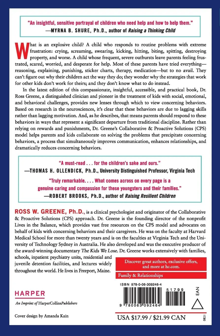 Rückseite: 9780063092464 | The Explosive Child [Sixth Edition] | Ross W Greene | Taschenbuch