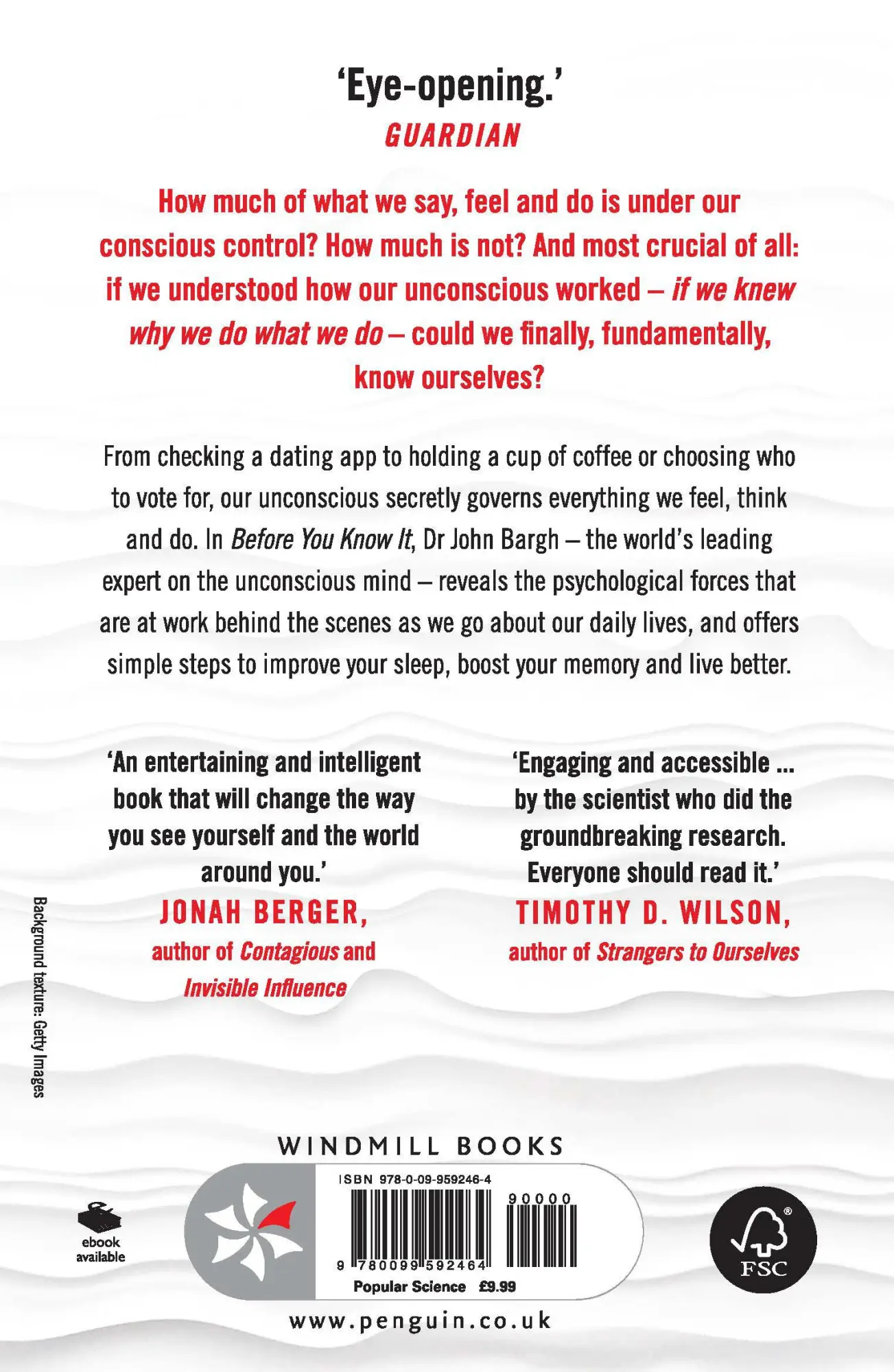 Rückseite: 9780099592464 | Before You Know It | The Unconscious Reasons We Do What We Do | Bargh