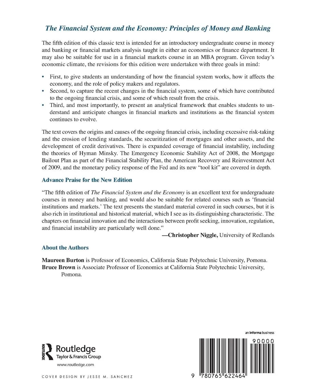 Rückseite: 9780765622464 | The Financial System and the Economy | Principles of Money and Banking