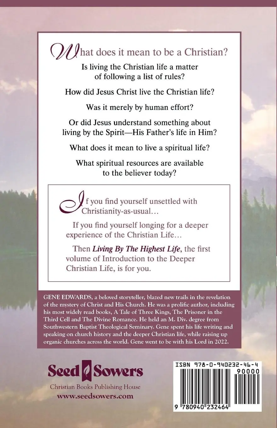 Rückseite: 9780940232464 | Living by the Highest Life | Gene Edwards | Taschenbuch | Englisch
