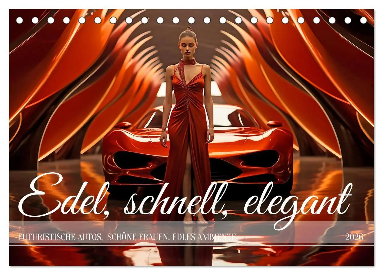 Cover: 9783457502464 | Edel, schnell, elegant (Tischkalender 2026 DIN A5 quer), CALVENDO...