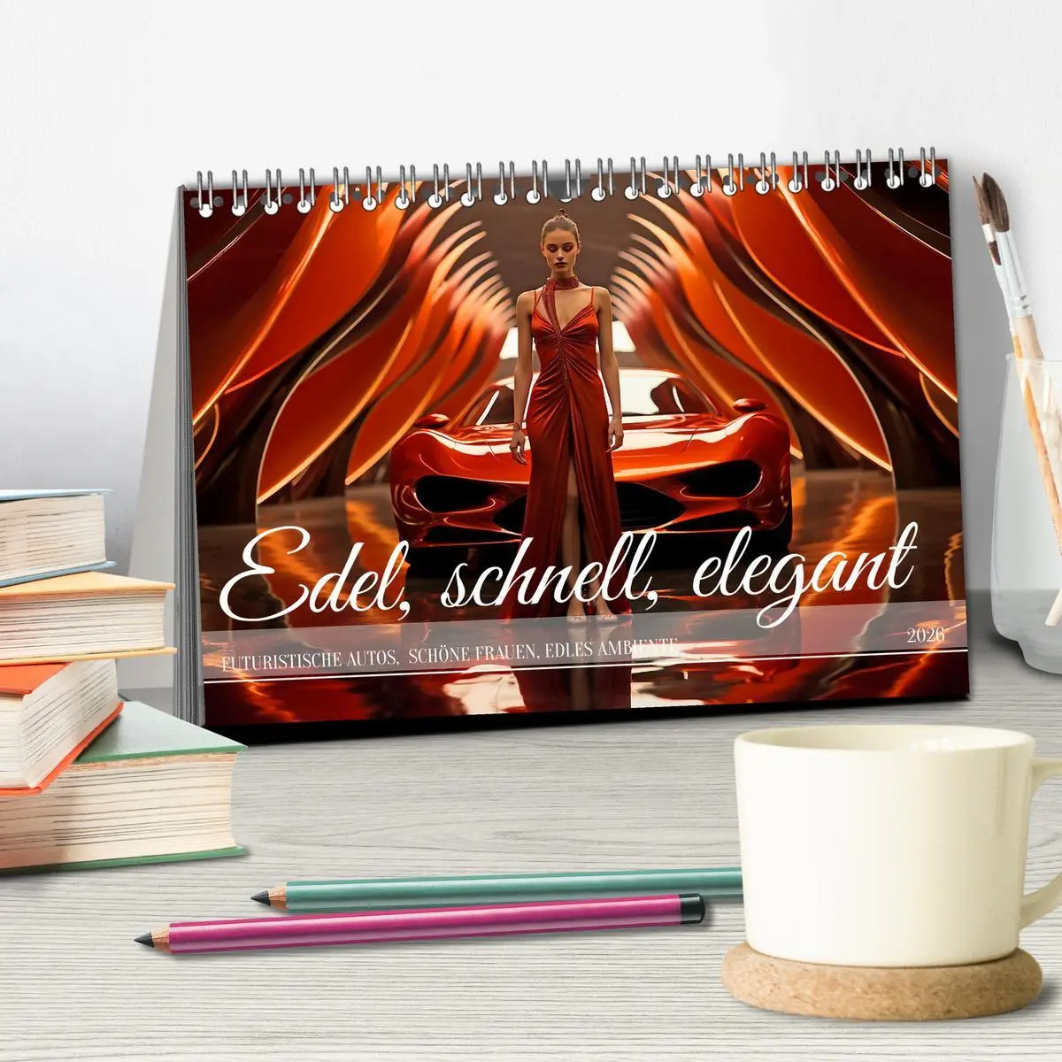 Bild: 9783457502464 | Edel, schnell, elegant (Tischkalender 2026 DIN A5 quer), CALVENDO...