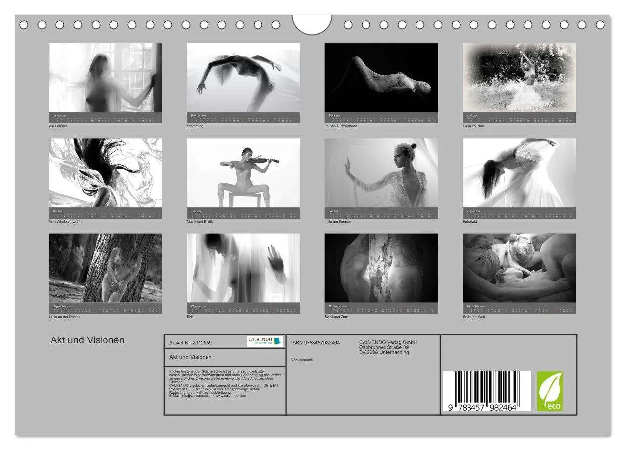 Bild: 9783457982464 | Akt und Visionen (Wandkalender 2026 DIN A4 quer), CALVENDO...