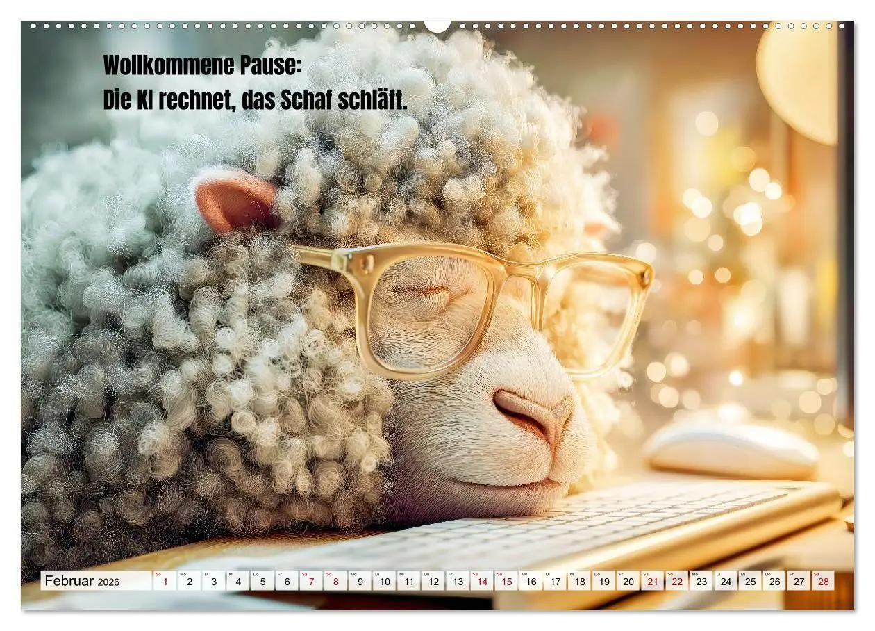 Bild: 9783516692464 | Schlaf gut, mein Schaf - Spruchkalender mit lustigen Schaf-Bildern...