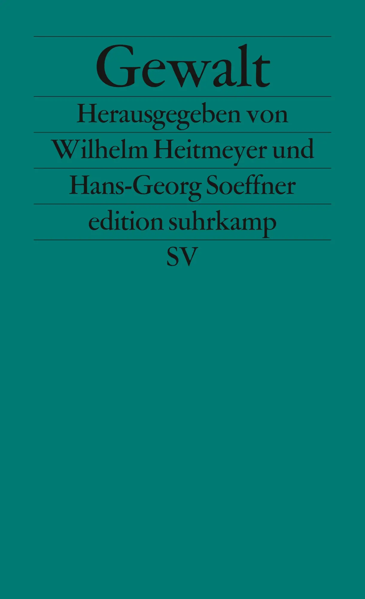 Cover: 9783518122464 | Gewalt | Entwicklungen, Strukturen, Analyseprobleme | Taschenbuch