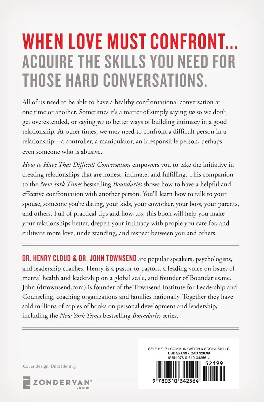 Rückseite: 9780310342564 | How to Have That Difficult Conversation | Henry Cloud (u. a.) | Buch