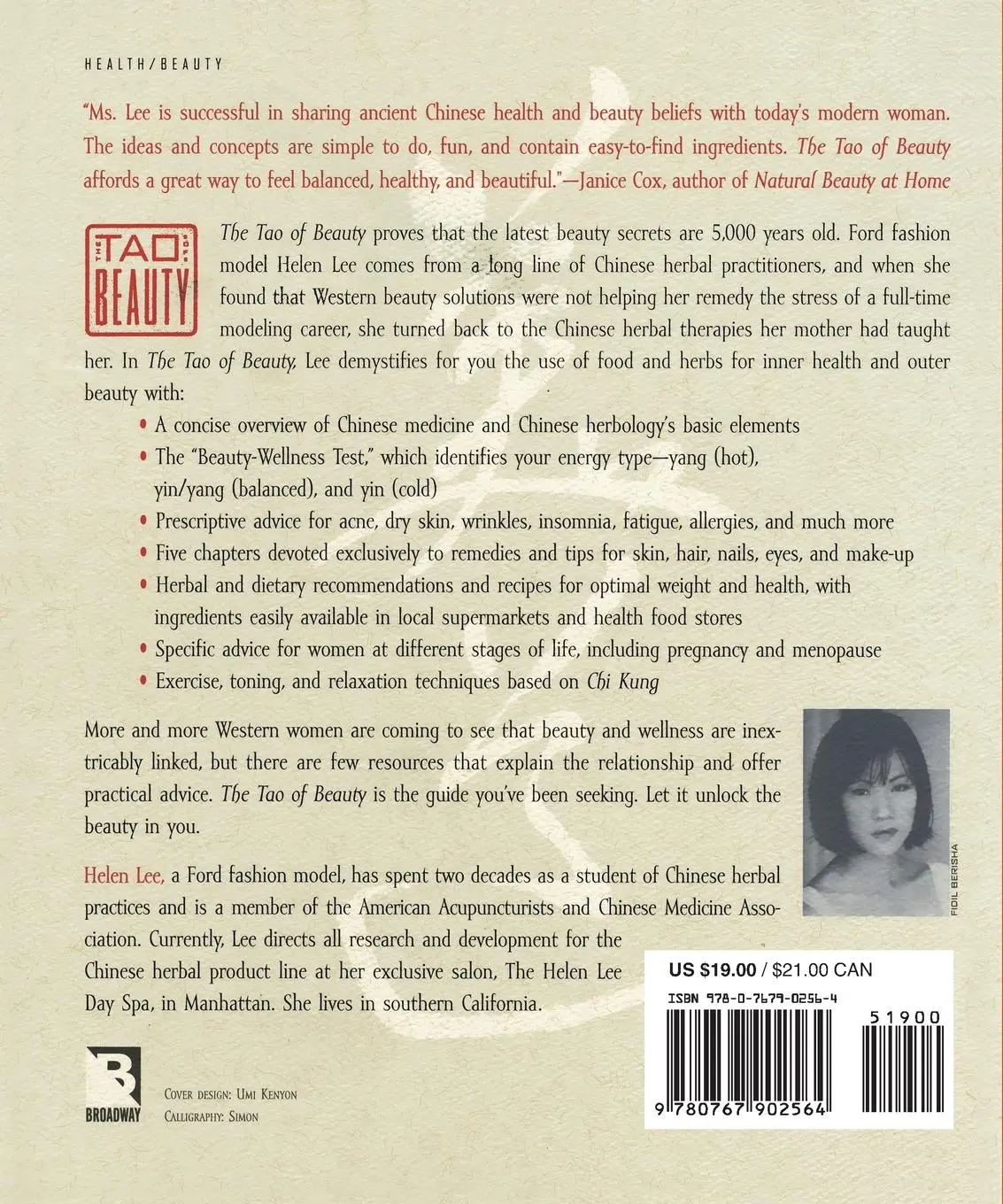 Rückseite: 9780767902564 | The Tao of Beauty | Helen Lee | Taschenbuch | Kartoniert / Broschiert