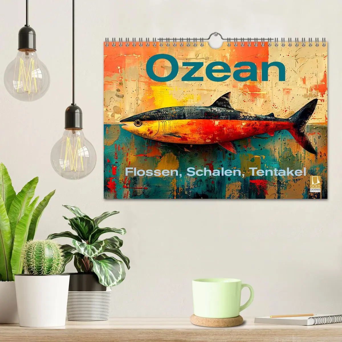 Bild: 9783457282564 | Ozean - Flossen, Schalen, Tentakel (Wandkalender 2026 DIN A4 quer),...