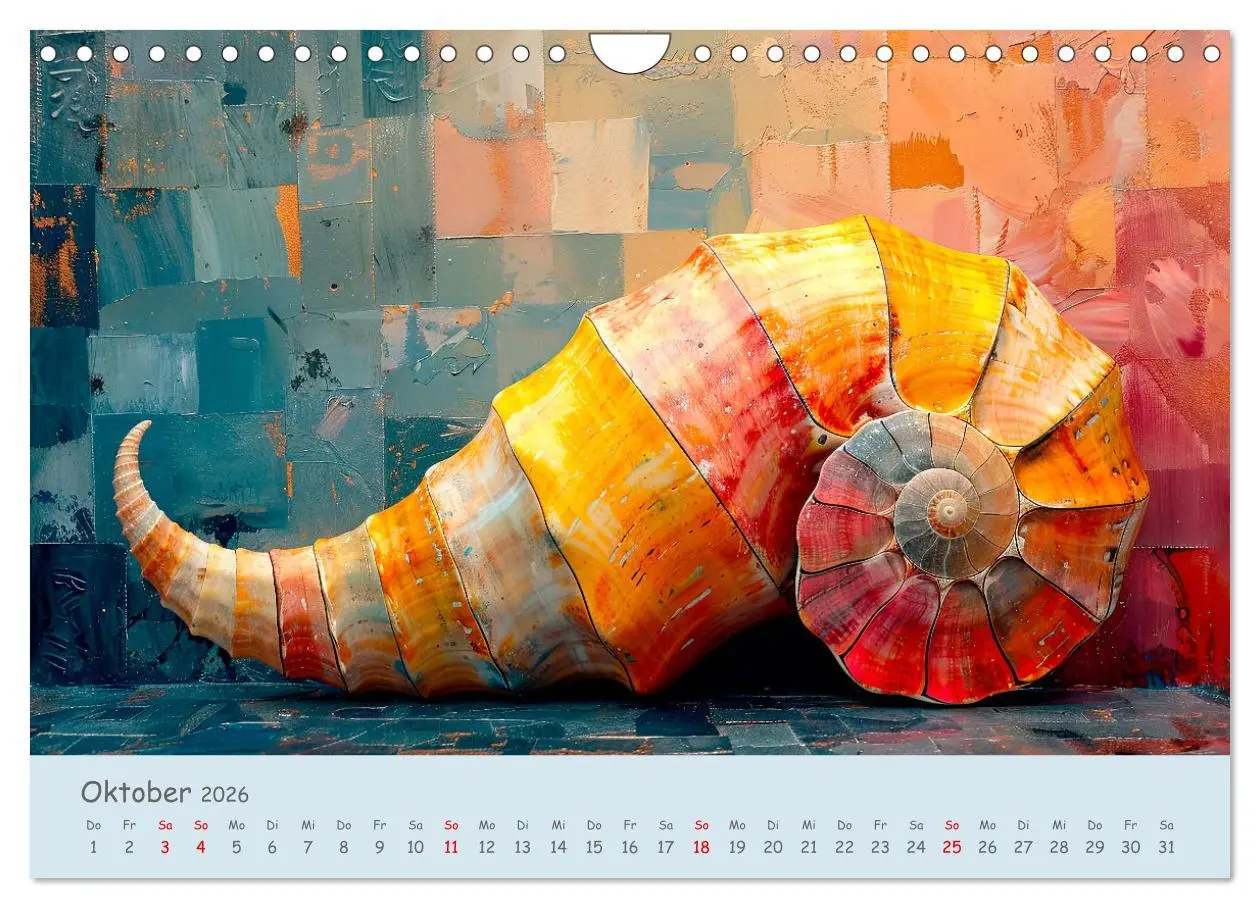 Bild: 9783457282564 | Ozean - Flossen, Schalen, Tentakel (Wandkalender 2026 DIN A4 quer),...