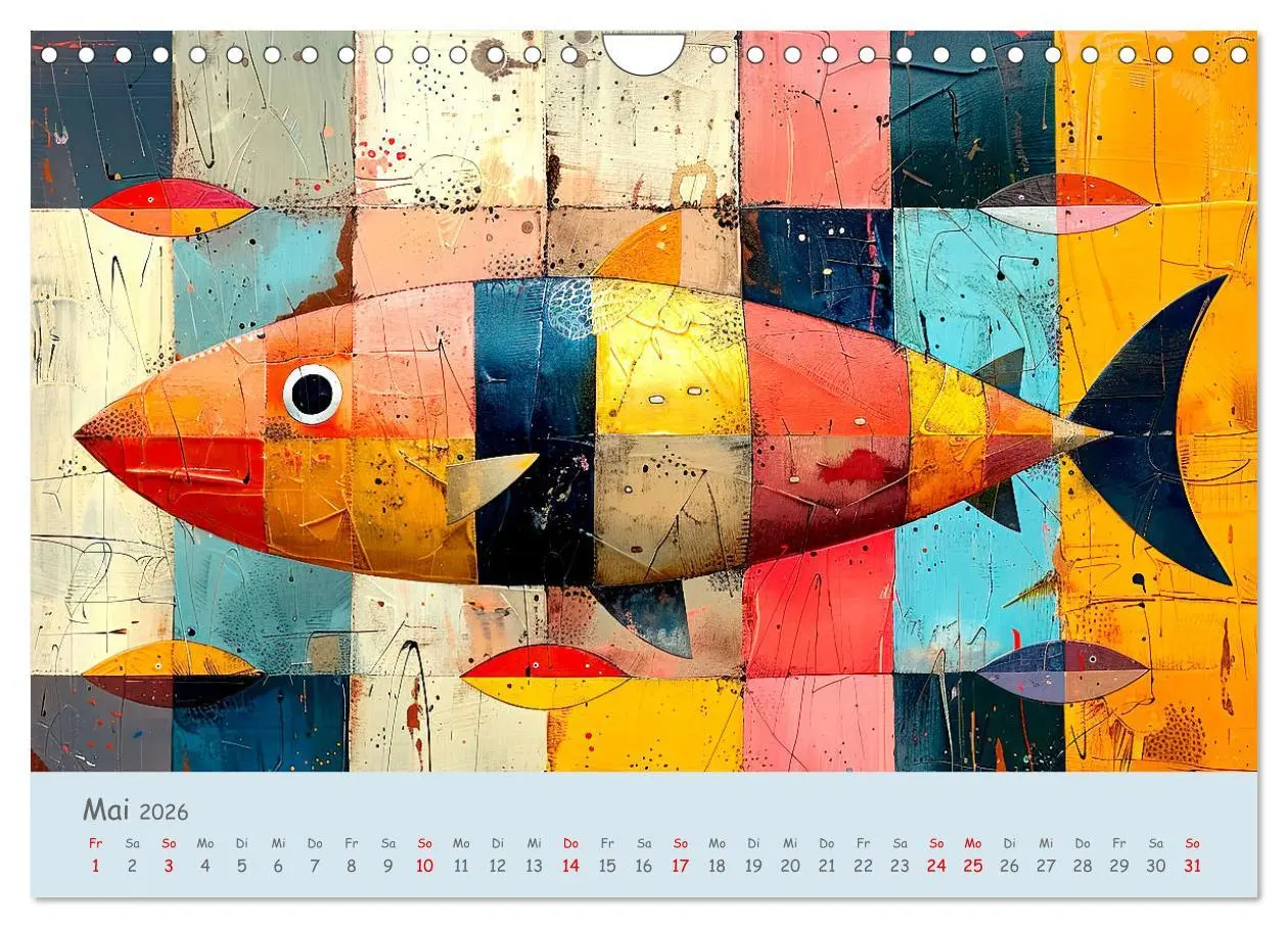 Bild: 9783457282564 | Ozean - Flossen, Schalen, Tentakel (Wandkalender 2026 DIN A4 quer),...