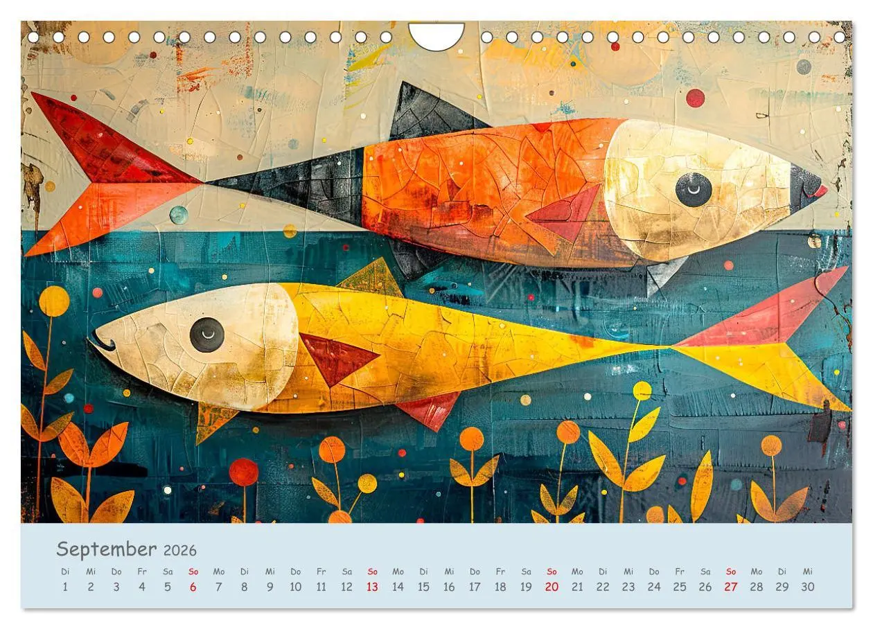 Bild: 9783457282564 | Ozean - Flossen, Schalen, Tentakel (Wandkalender 2026 DIN A4 quer),...