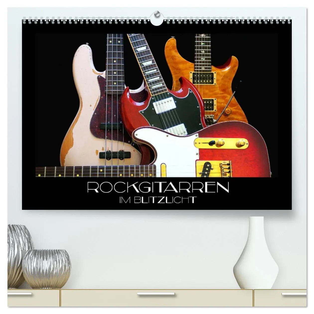 Cover: 9783457732564 | Rockgitarren im Blitzlicht (hochwertiger Premium Wandkalender 2026...