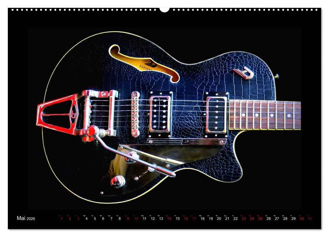 Bild: 9783457732564 | Rockgitarren im Blitzlicht (hochwertiger Premium Wandkalender 2026...