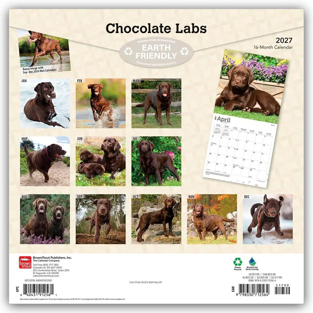 Rückseite: 9798330712564 | Chocolate Labrador Retriever - Brauner Labrador Retriever 2027 -...