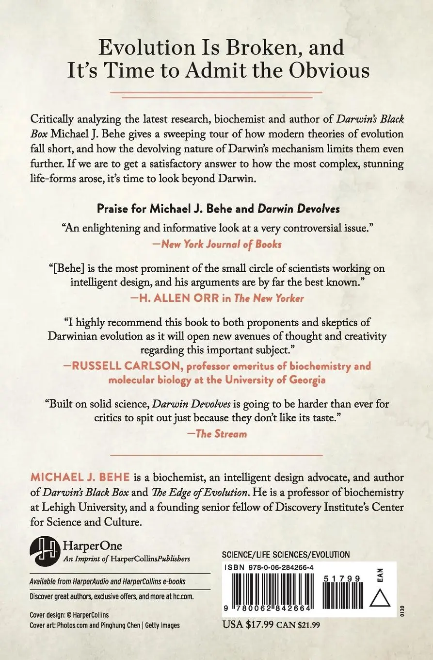Rückseite: 9780062842664 | Darwin Devolves | Michael J Behe | Taschenbuch | Englisch | 2020