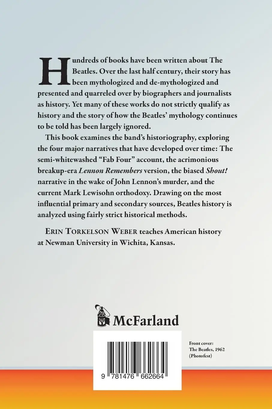 Rückseite: 9781476662664 | The Beatles and the Historians | Erin Torkelson Weber | Taschenbuch