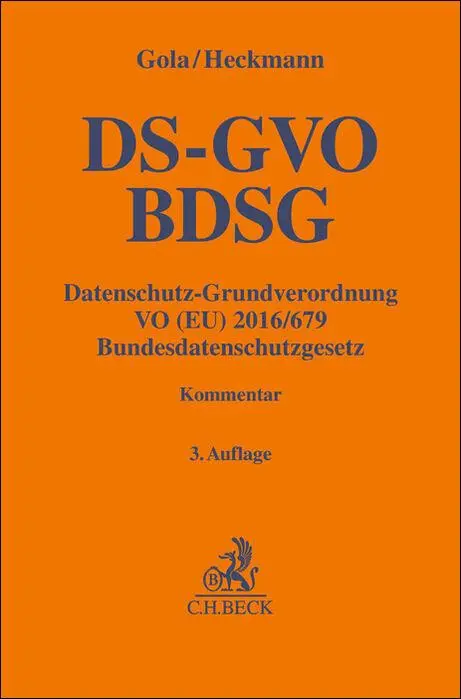 Cover: 9783406782664 | Datenschutz-Grundverordnung VO (EU) 2016/679, Bundesdatenschutzgesetz