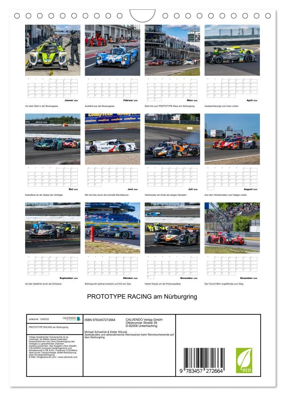 Bild: 9783457272664 | PROTOTYPE RACING am Nürburgring (Wandkalender 2026 DIN A4 hoch),...
