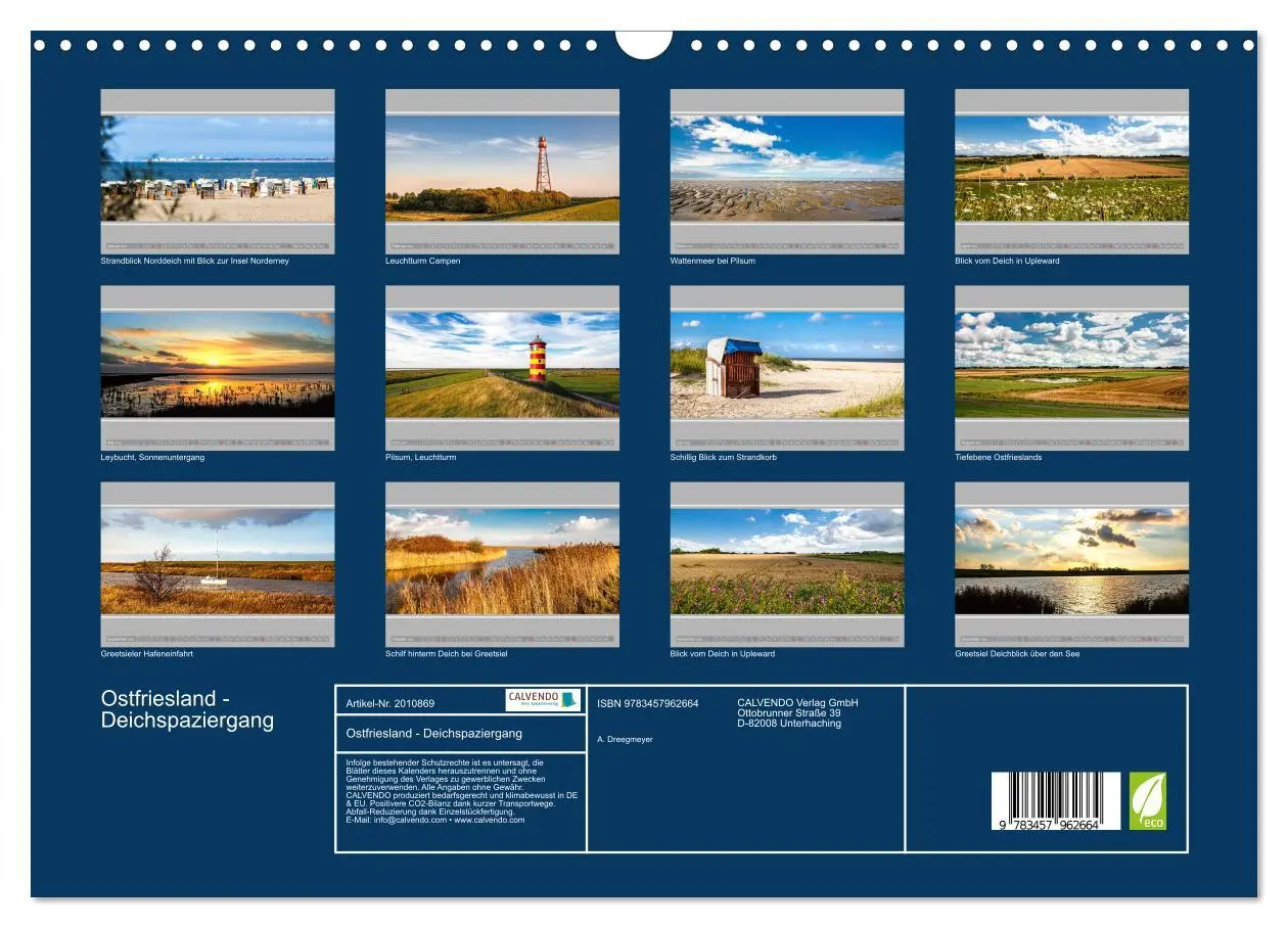 Bild: 9783457962664 | Ostfriesland - Deichspaziergang (Wandkalender 2026 DIN A3 quer),...