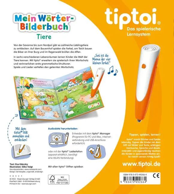 Bild: 9783473492664 | tiptoi® Mein Wörter-Bilderbuch Tiere | Eva Odersky | Taschenbuch