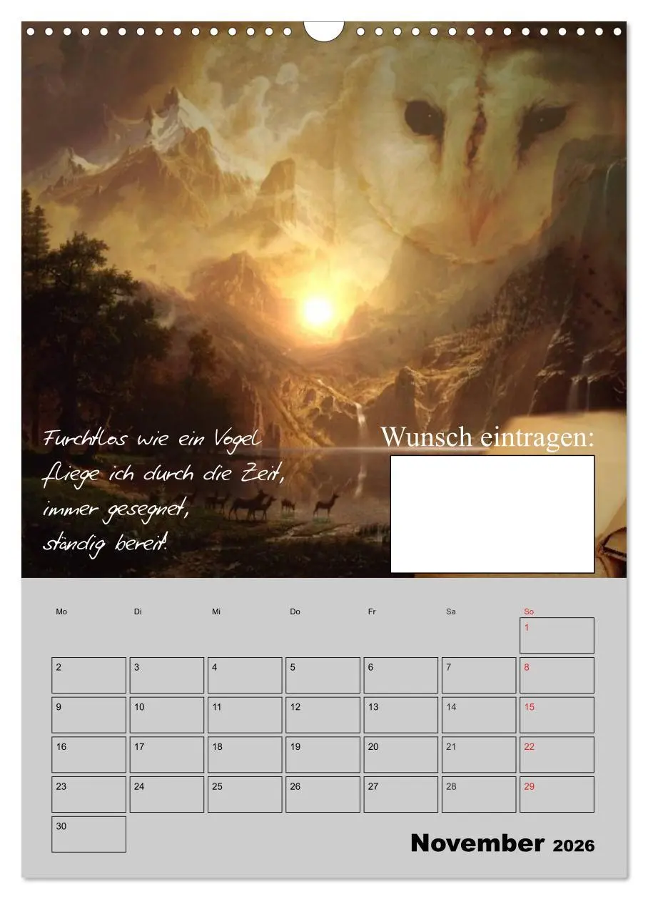 Bild: 9783516432664 | Wunsch- und Zauberkalender (Wandkalender 2026 DIN A3 hoch),...