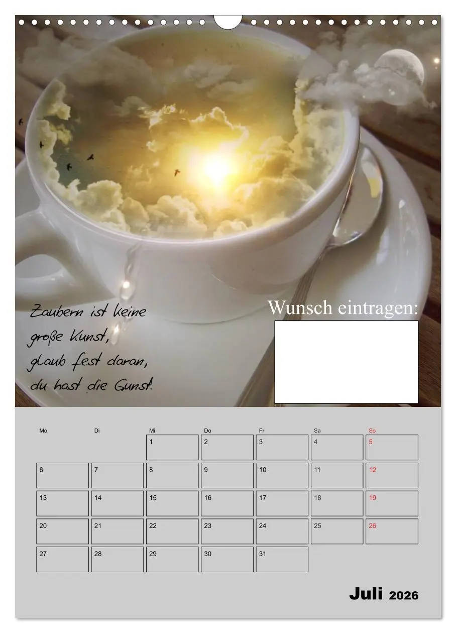 Bild: 9783516432664 | Wunsch- und Zauberkalender (Wandkalender 2026 DIN A3 hoch),...