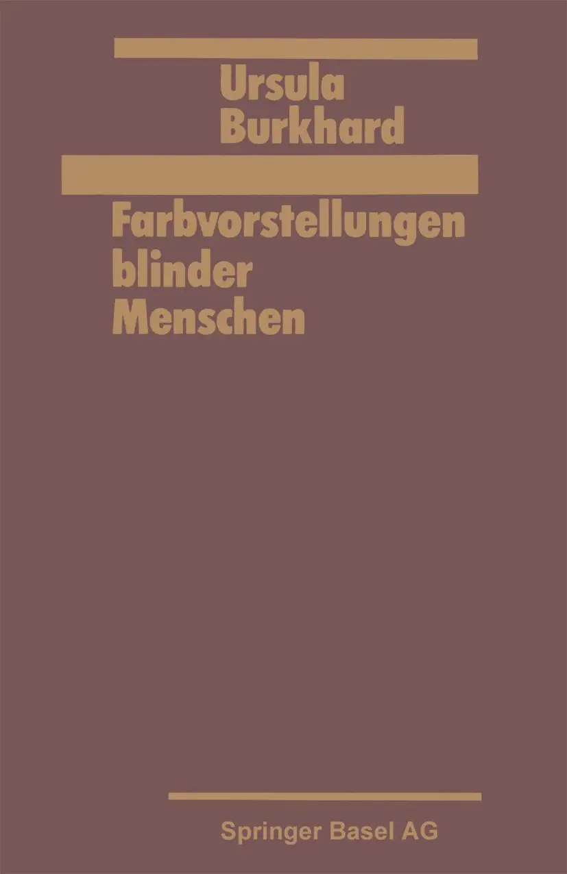 Cover: 9783764312664 | Farbvorstellung blinder Menschen | Burkhard | Taschenbuch | 55 S.