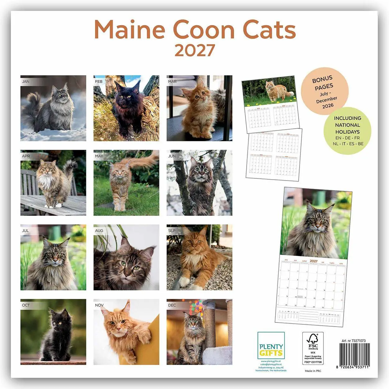 Bild: 9783803532664 | Maine Coon Cats - Main Coon Katzen 2027 - 18-Monatskalender -...