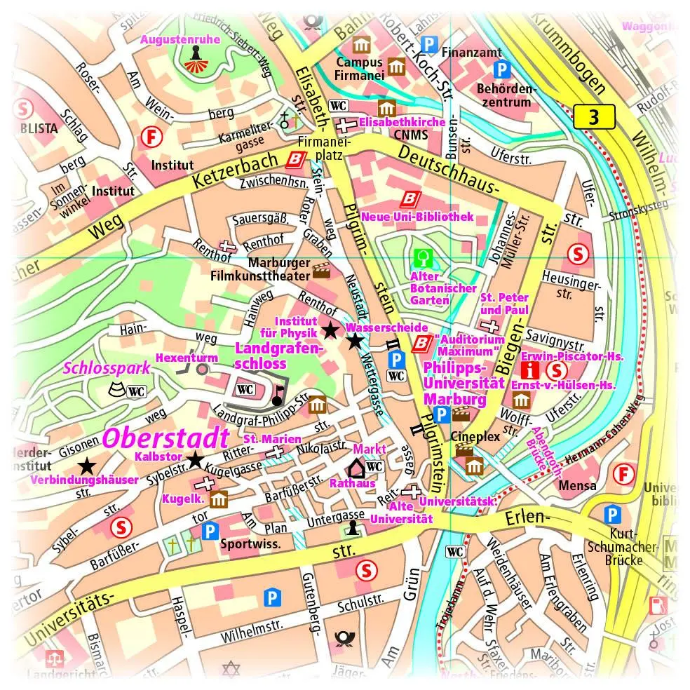 Bild: 9783961322664 | Marburg. Stadtplan 1:14 000 | (Land-)Karte | Stadtplan (PUBLICPRESS)