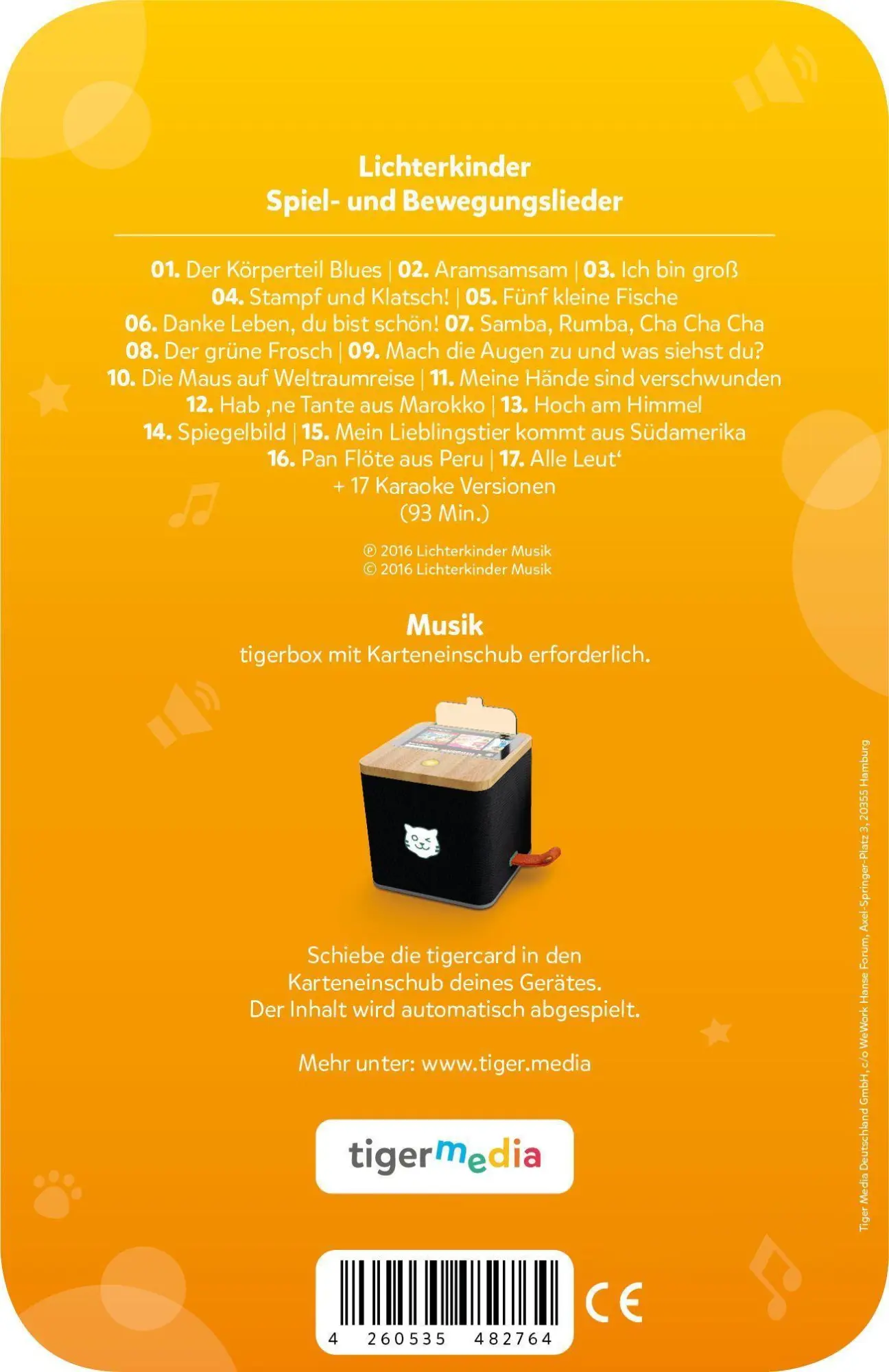 Bild: 4260535482764 | tigercard - Lichterkinder: Spiel und Bewegungslieder | Spiel | Deutsch