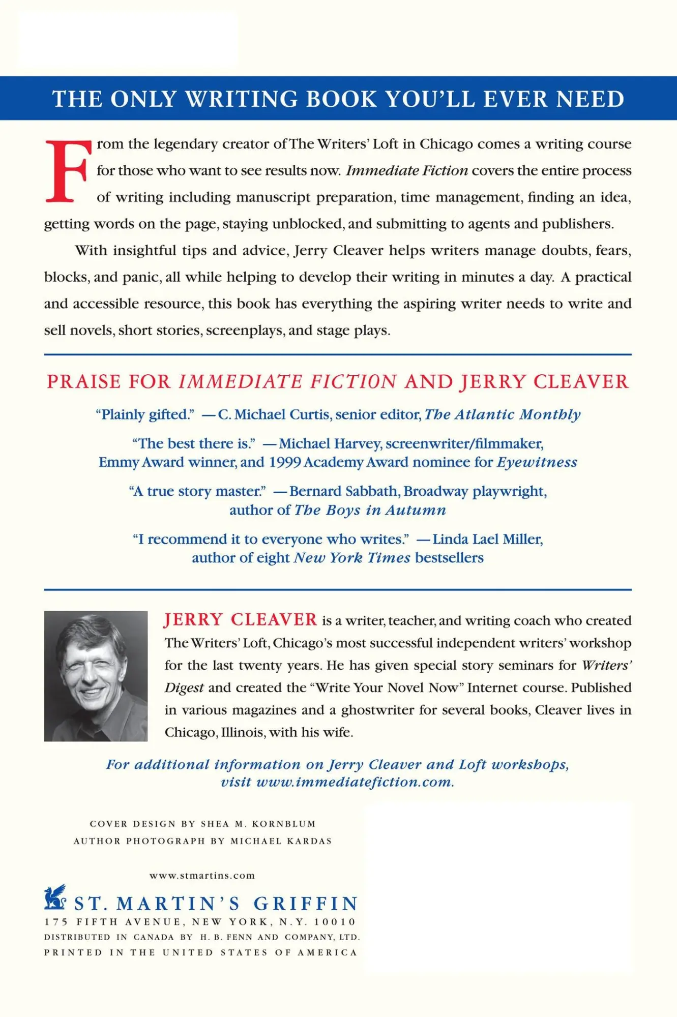 Rückseite: 9780312302764 | Immediate Fiction | Jerry Cleaver | Taschenbuch | Englisch | 2004