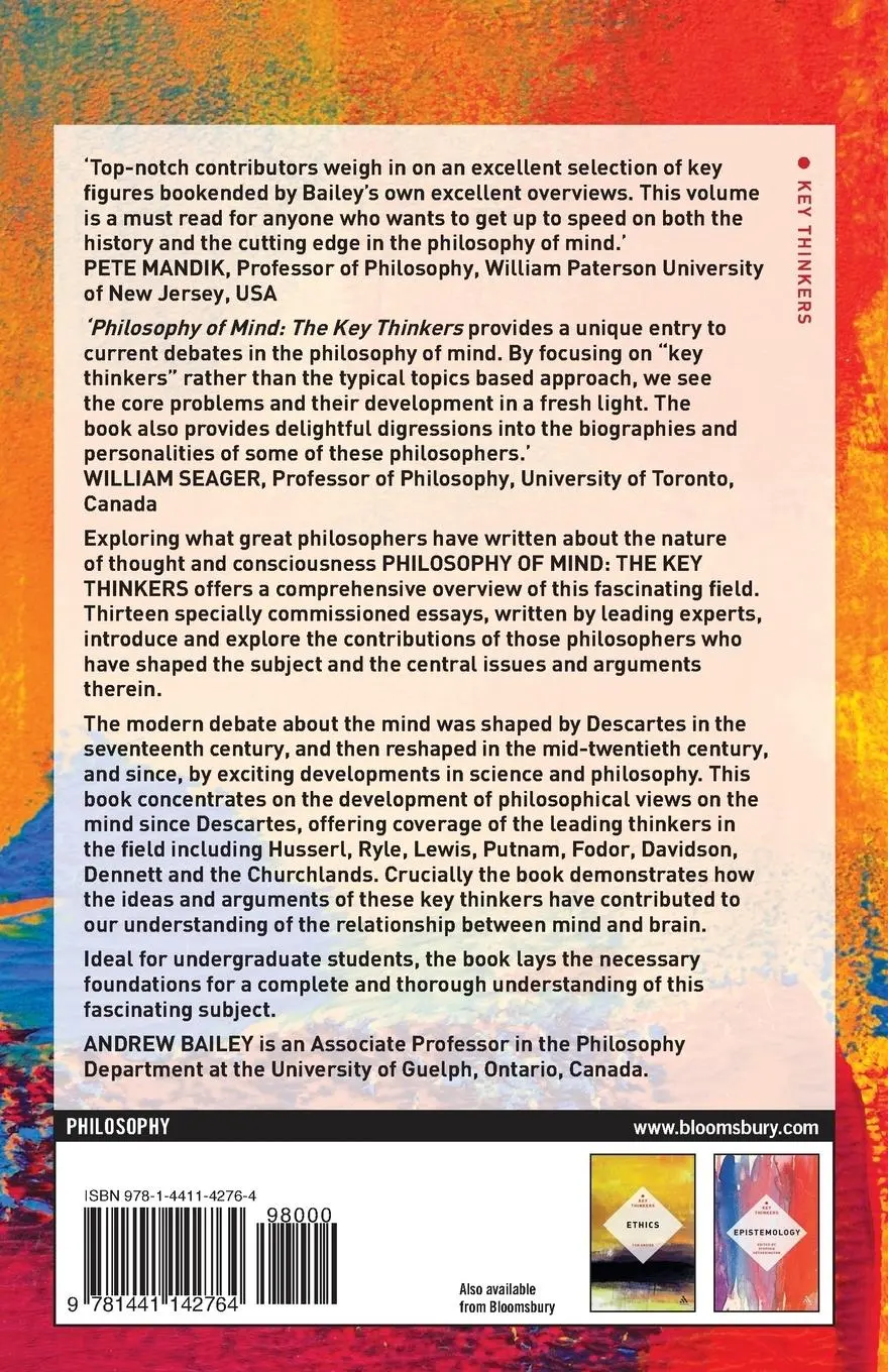 Rückseite: 9781441142764 | Philosophy of Mind | The Key Thinkers | Andrew Bailey | Taschenbuch