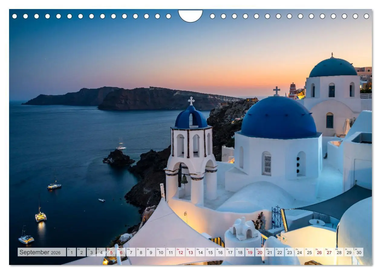 Bild: 9783457572764 | Wunderbares Santorini - Matteo Colombo (Wandkalender 2026 DIN A4...