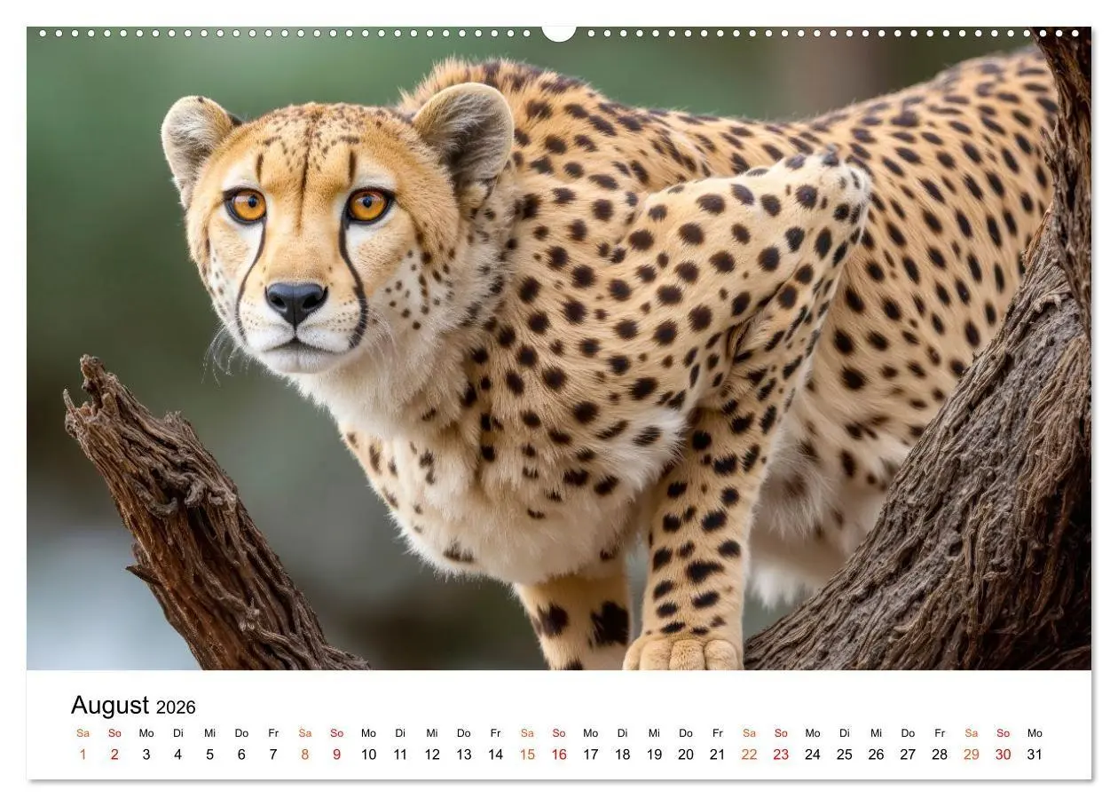 Bild: 9783516732764 | Geparden - Eleganz auf vier Pfoten (Wandkalender 2026 DIN A2 quer),...
