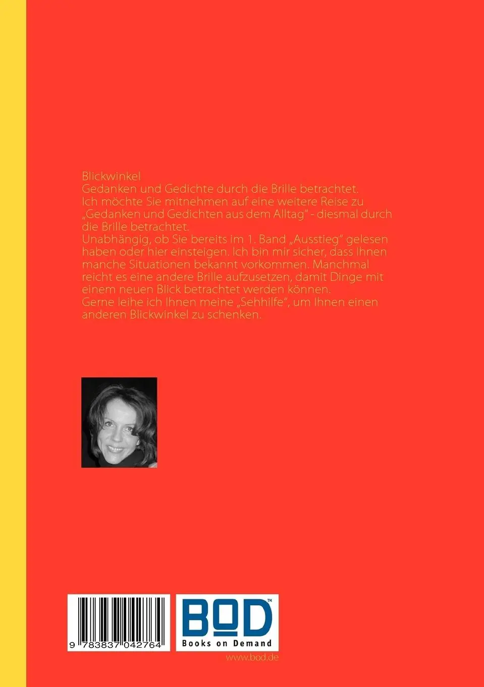 Rückseite: 9783837042764 | Blickwinkel | Gedanken und Gedichte durch die Brille betrachtet | Buch