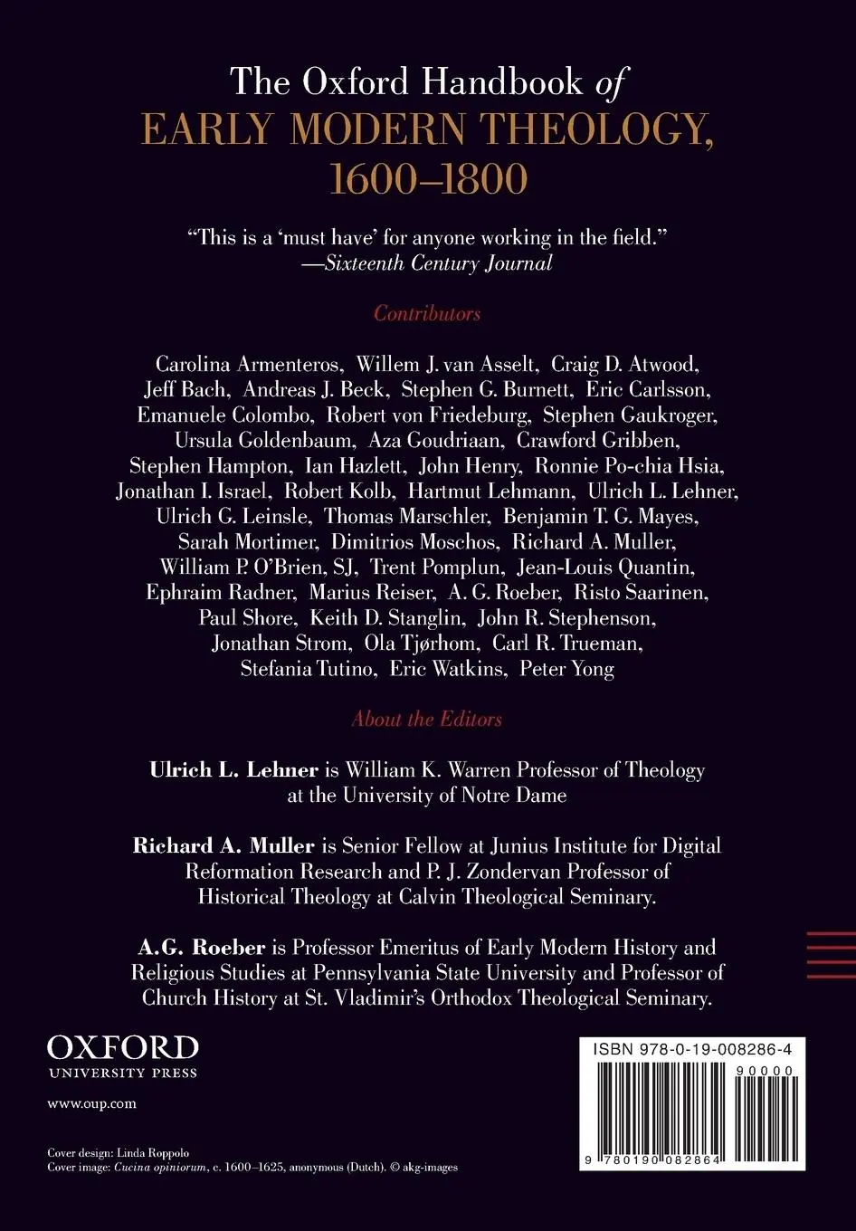 Rückseite: 9780190082864 | The Oxford Handbook of Early Modern Theology 1600-1800 | Taschenbuch