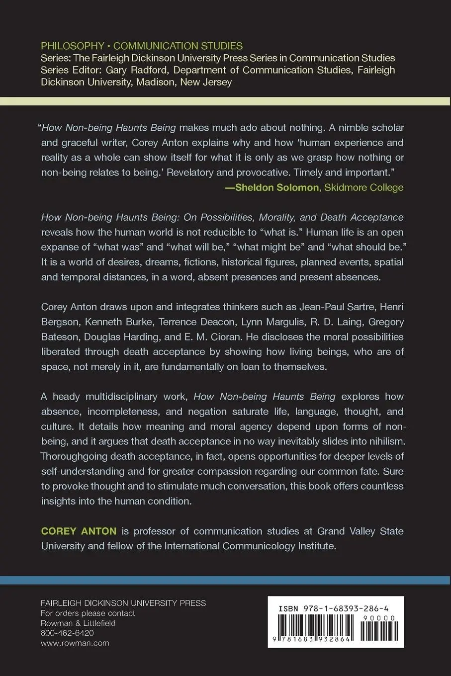 Rückseite: 9781683932864 | How Non-being Haunts Being | Corey Anton | Taschenbuch | Englisch